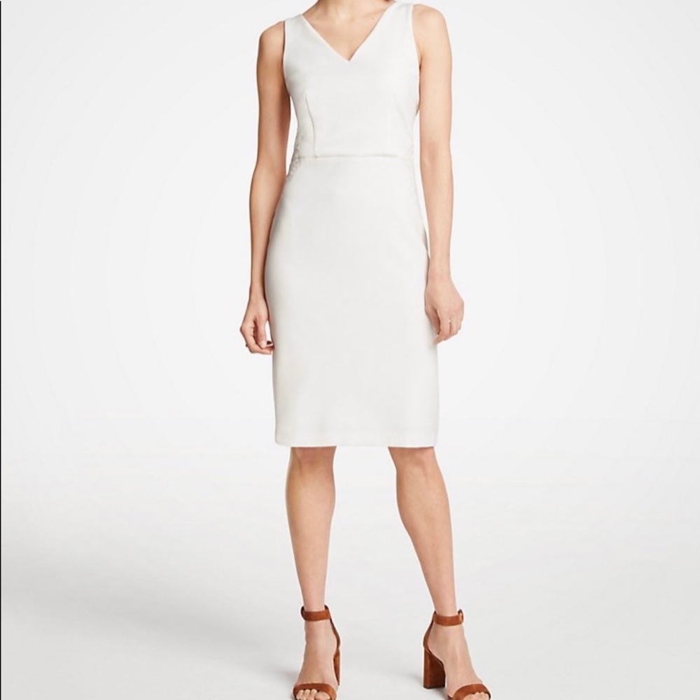 Ann Taylor Laser Cut Floral Sheath Dress
